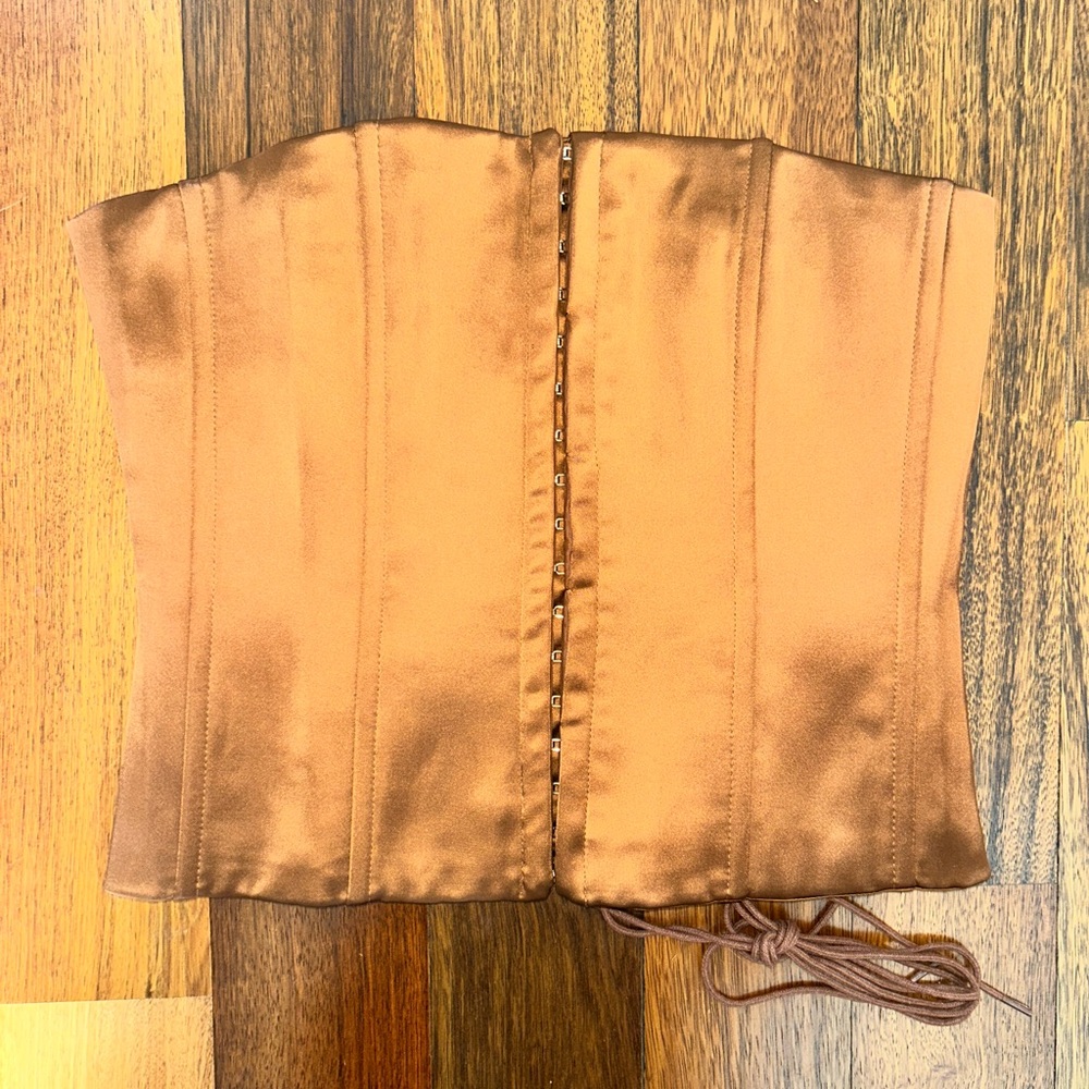 NWOT Danielle Guizio Satin Corset